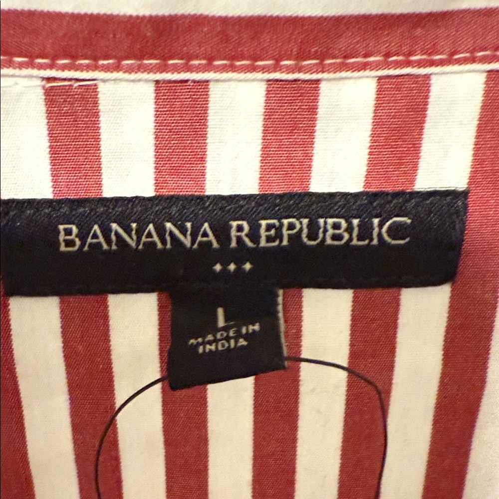 Banana Republic Red and White Swing Dress with pockets.